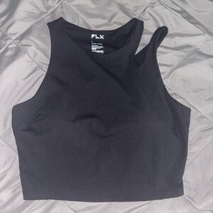 FLX Women's Black High-Neck Performance Sports Bra